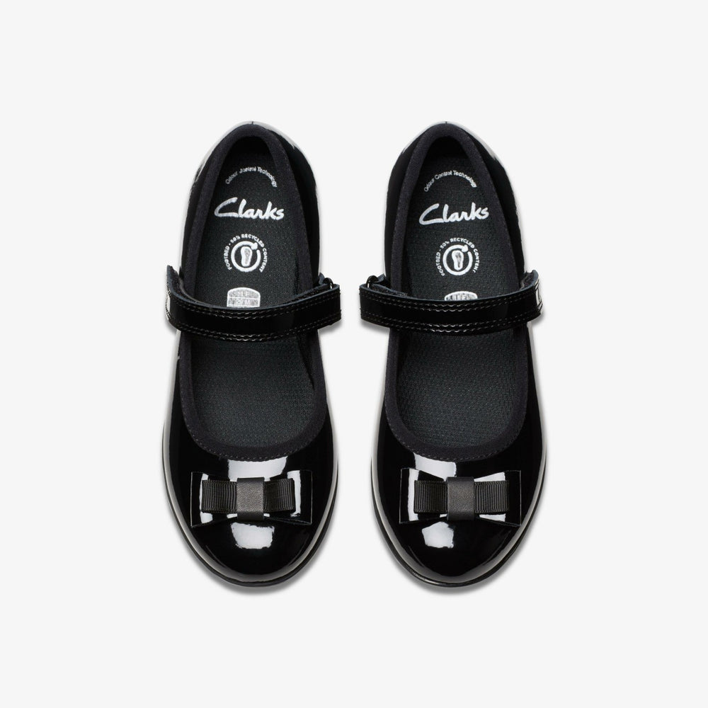 Finja Tap Kid Black Patent | Clarks for sale - Kids