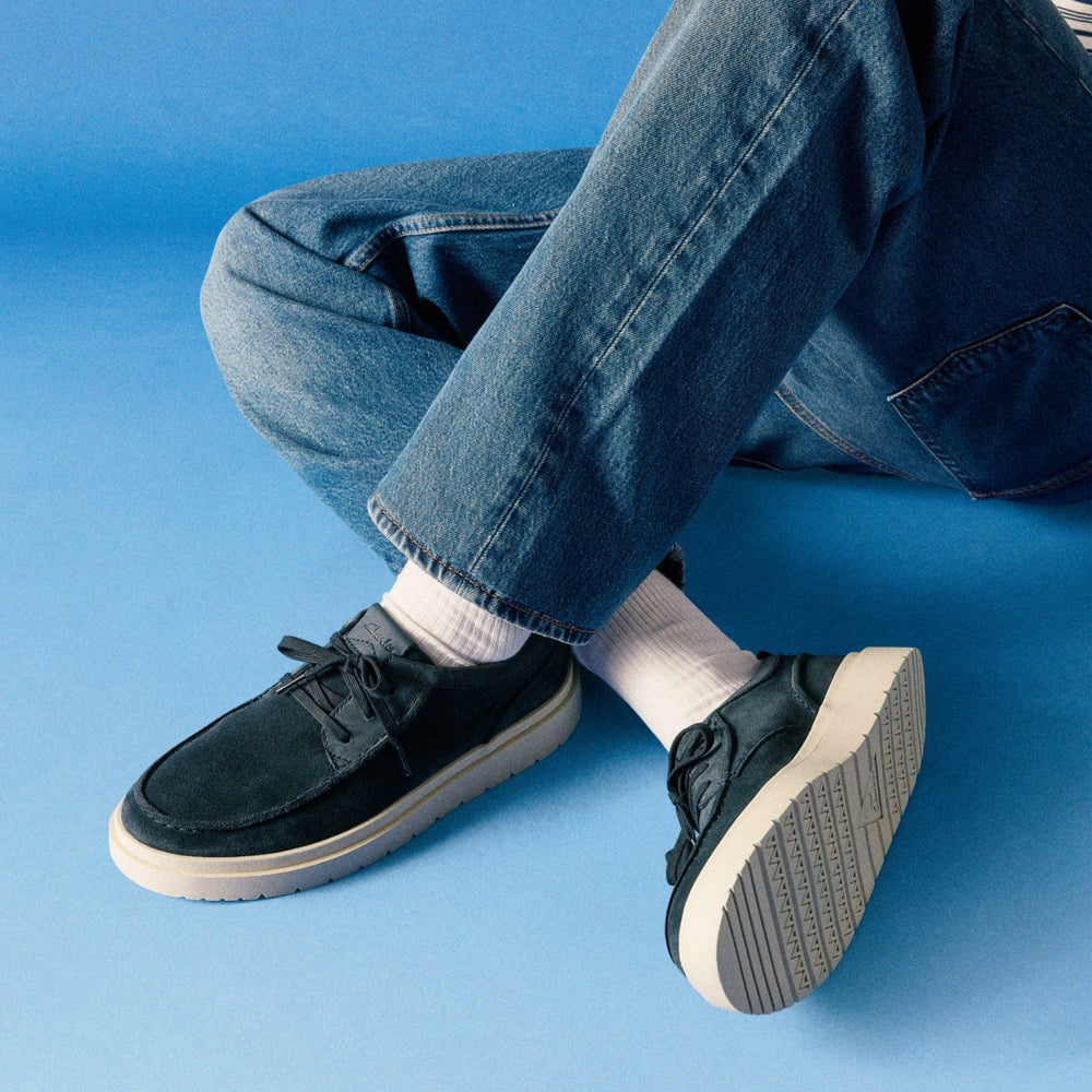 Polden Moc Navy Suede | Clarks for sale - Men