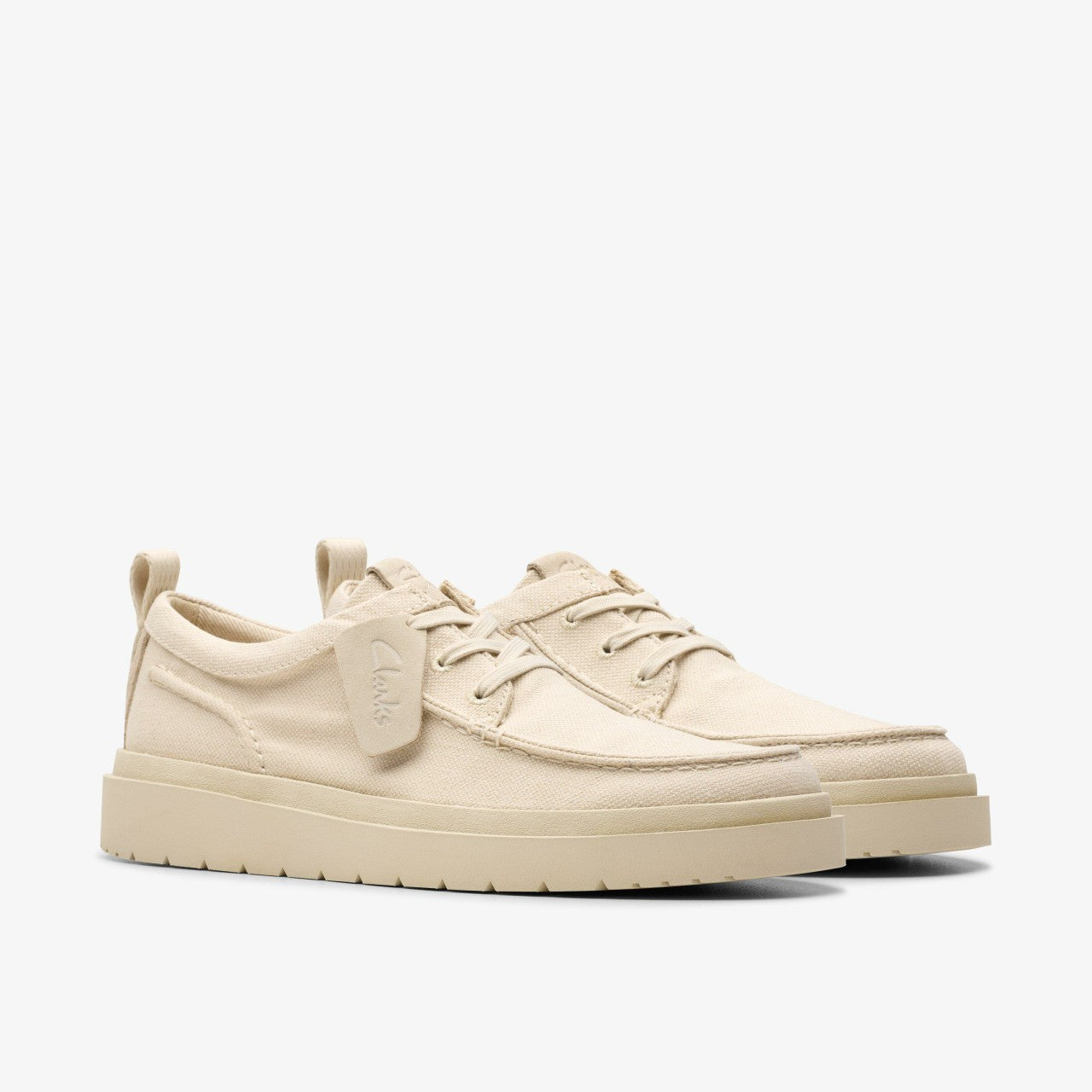 Polden Moc Off White Canvas | Clarks on Sale - Men