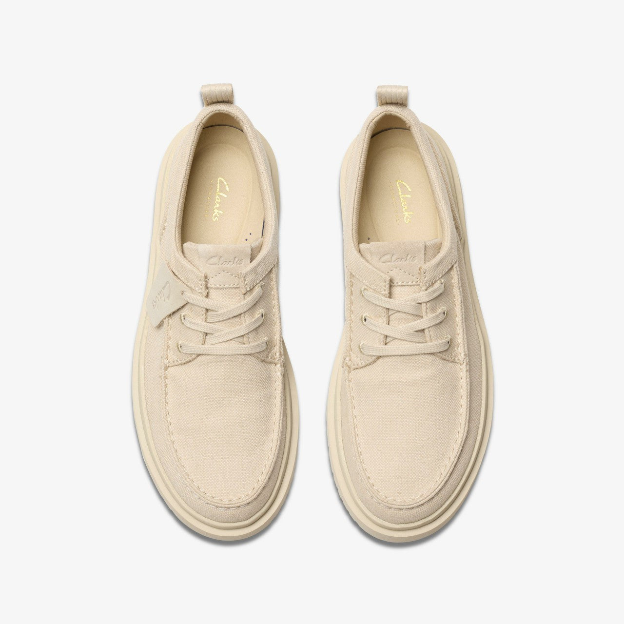 Polden Moc Off White Canvas | Clarks on Sale - Men