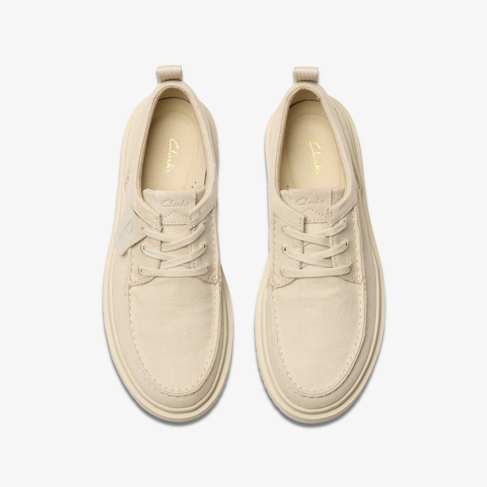 Polden Moc Off White Canvas | Clarks on Sale - Men
