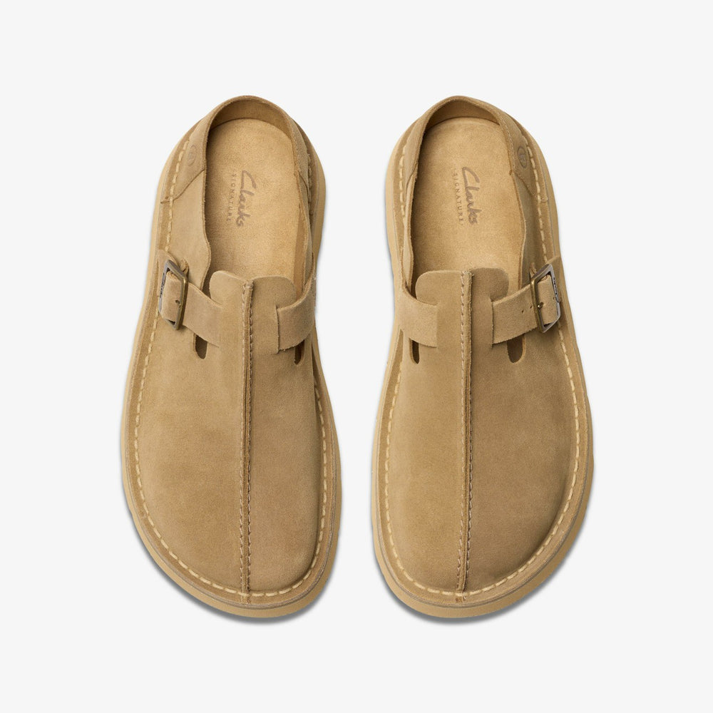 Solsbury Mule Dark Sand Suede | Clarks outlet - Men
