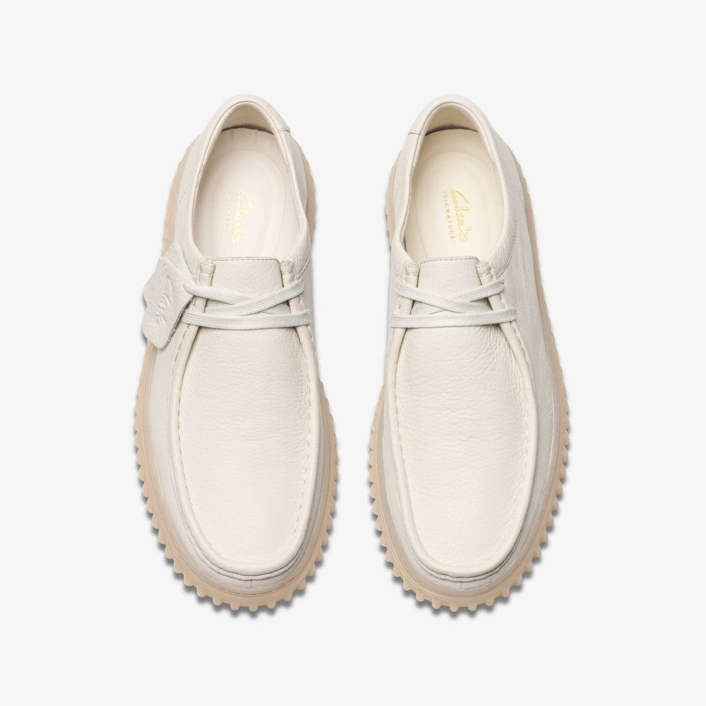 Torhill Lo White Leather | Clarks outlet - Men