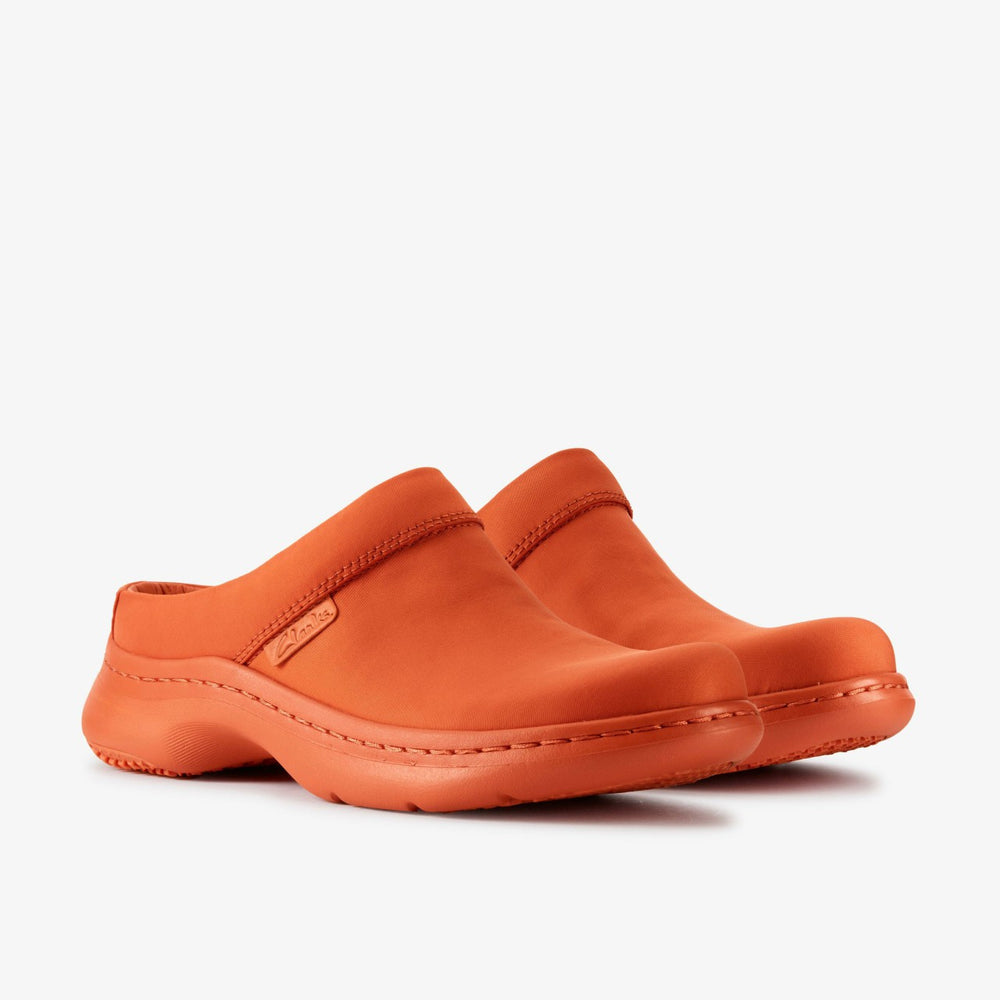 Martine Rose Clog 2 Womens Orange Textile | Clarks outlet - Women