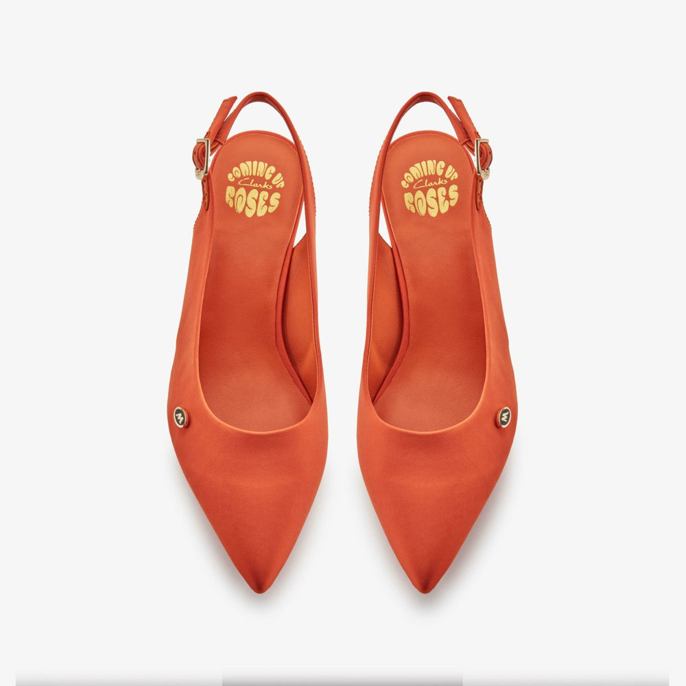 Martine Rose Sling 2 Womens Orange Textile | Clarks on Sale - Women