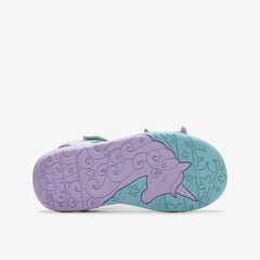 Osian Spark Kid Purple Metallic | Clarks online - Kids