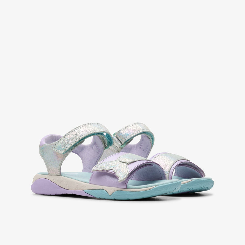 Osian Spark Kid Purple Metallic | Clarks online - Kids