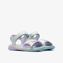 Osian Spark Kid Purple Metallic | Clarks online - Kids