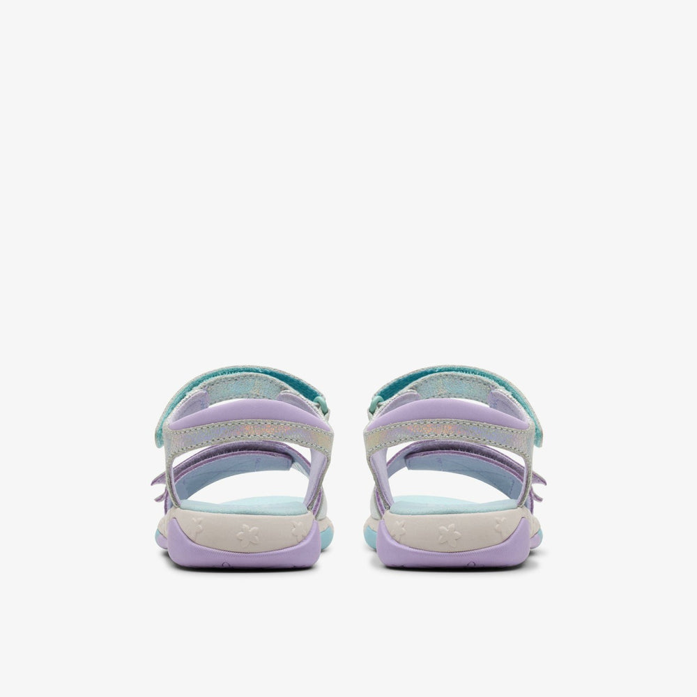 Osian Spark Kid Purple Metallic | Clarks online - Kids