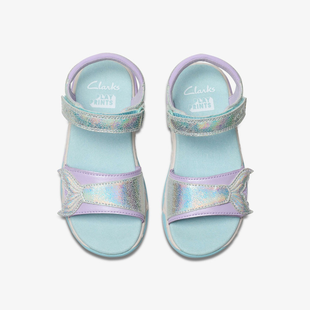 Osian Spark Kid Purple Metallic | Clarks online - Kids