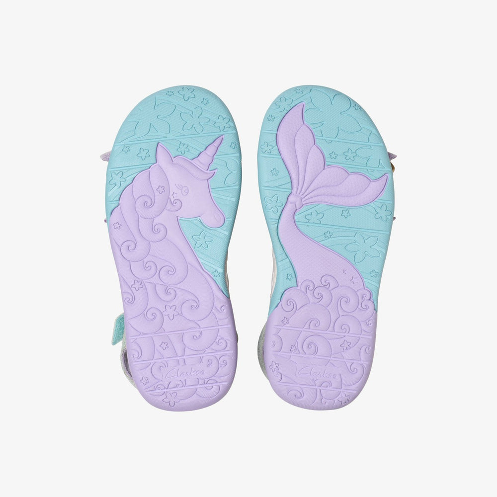 Osian Spark Kid Purple Metallic | Clarks online - Kids