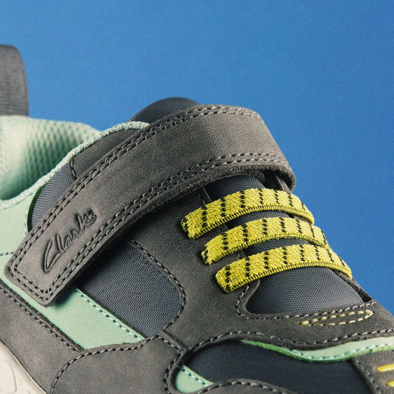 Steggy 2 Park Kid Grey / Green | Clarks on Sale - Kids