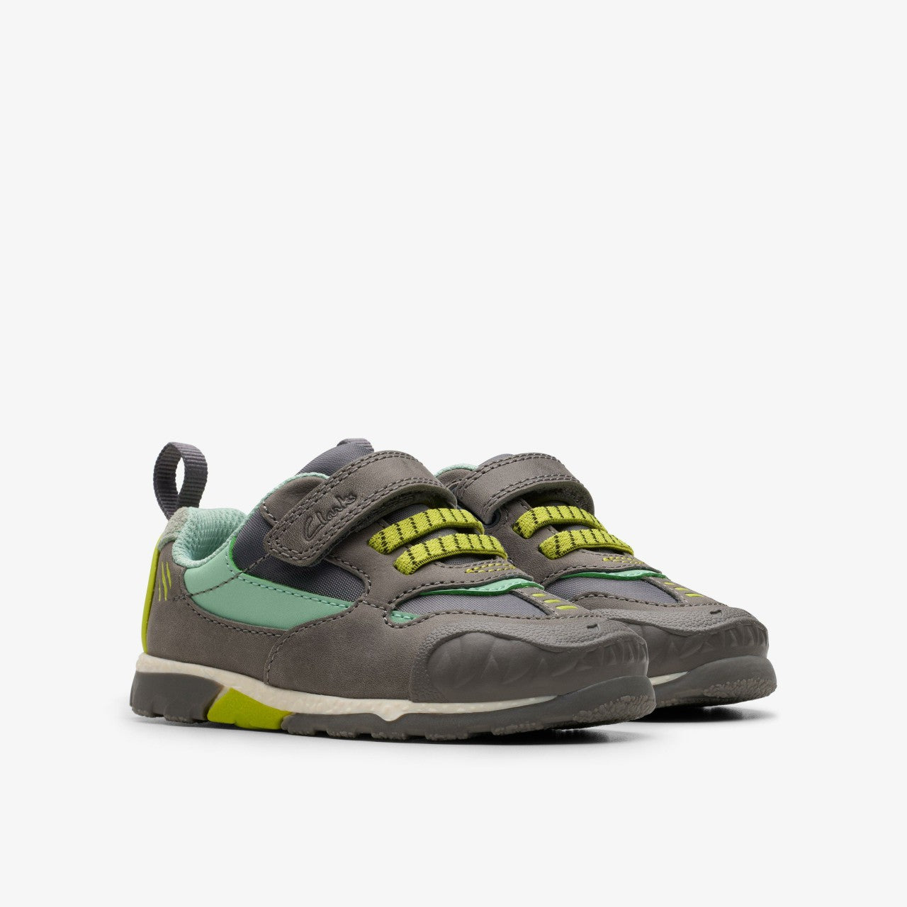 Steggy 2 Park Toddler Grey / Green | Clarks for sale - Kids
