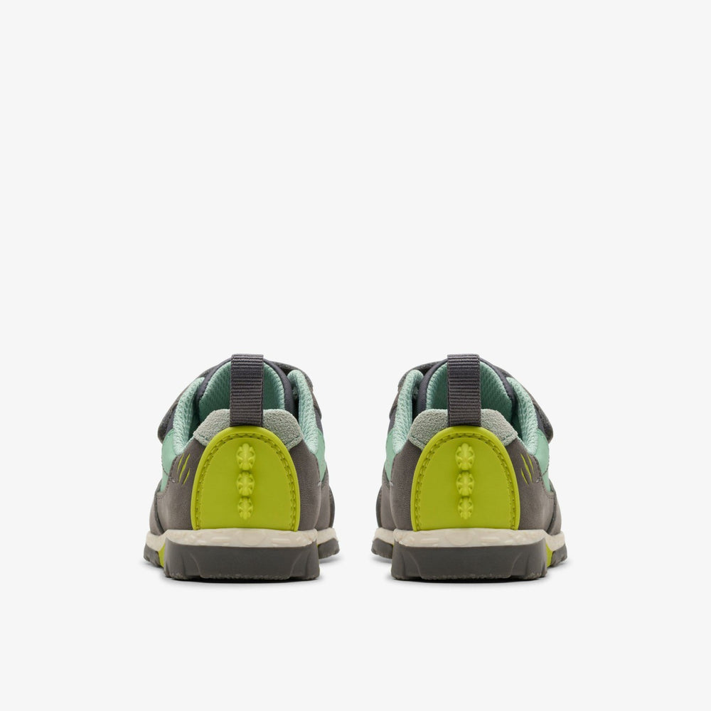 Steggy 2 Park Toddler Grey / Green | Clarks for sale - Kids