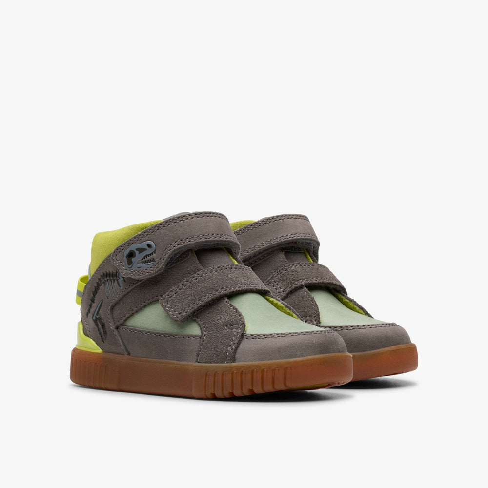 Oslo Play Toddler Grey / Green | Clarks on Sale - Kids