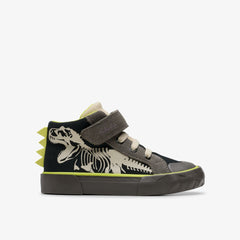 Foxing Rex Hi Toddler Black Canvas | Clarks for sale - Kids