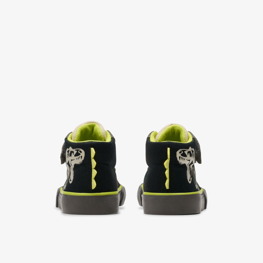 Foxing Rex Hi Toddler Black Canvas | Clarks for sale - Kids
