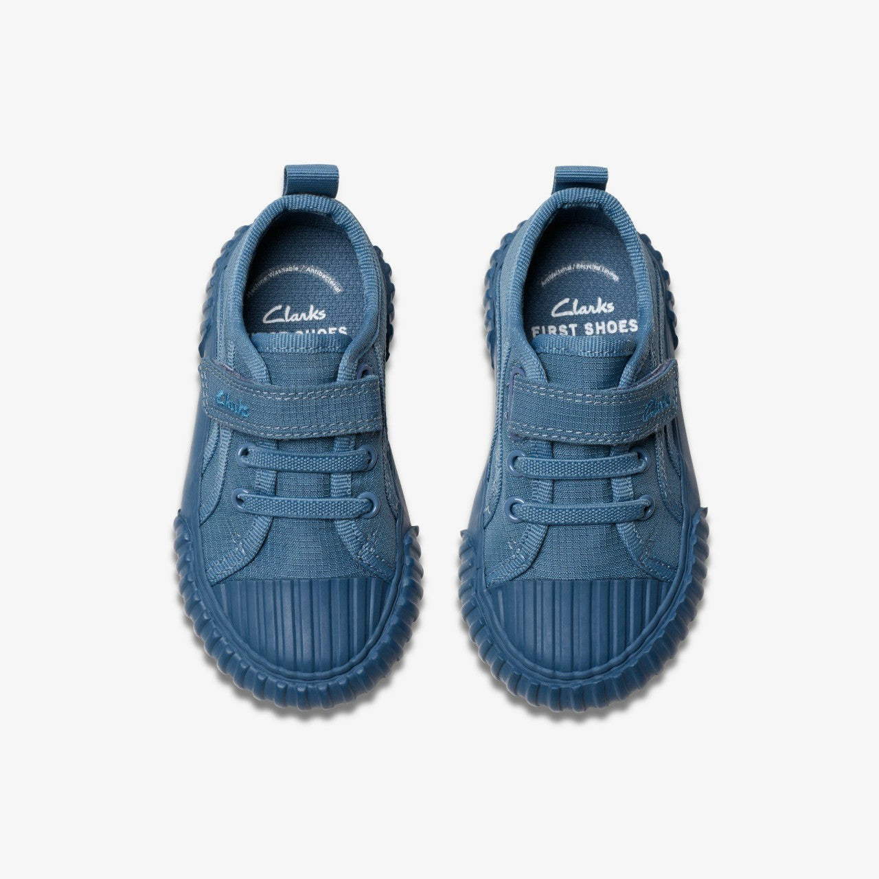 Foxing Stitch Toddler Blue Fabric | Clarks discount - Kids
