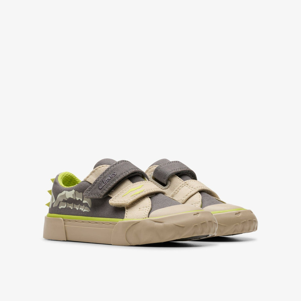 Foxing Stomp Toddler Grey Canvas | Clarks on Sale - Kids