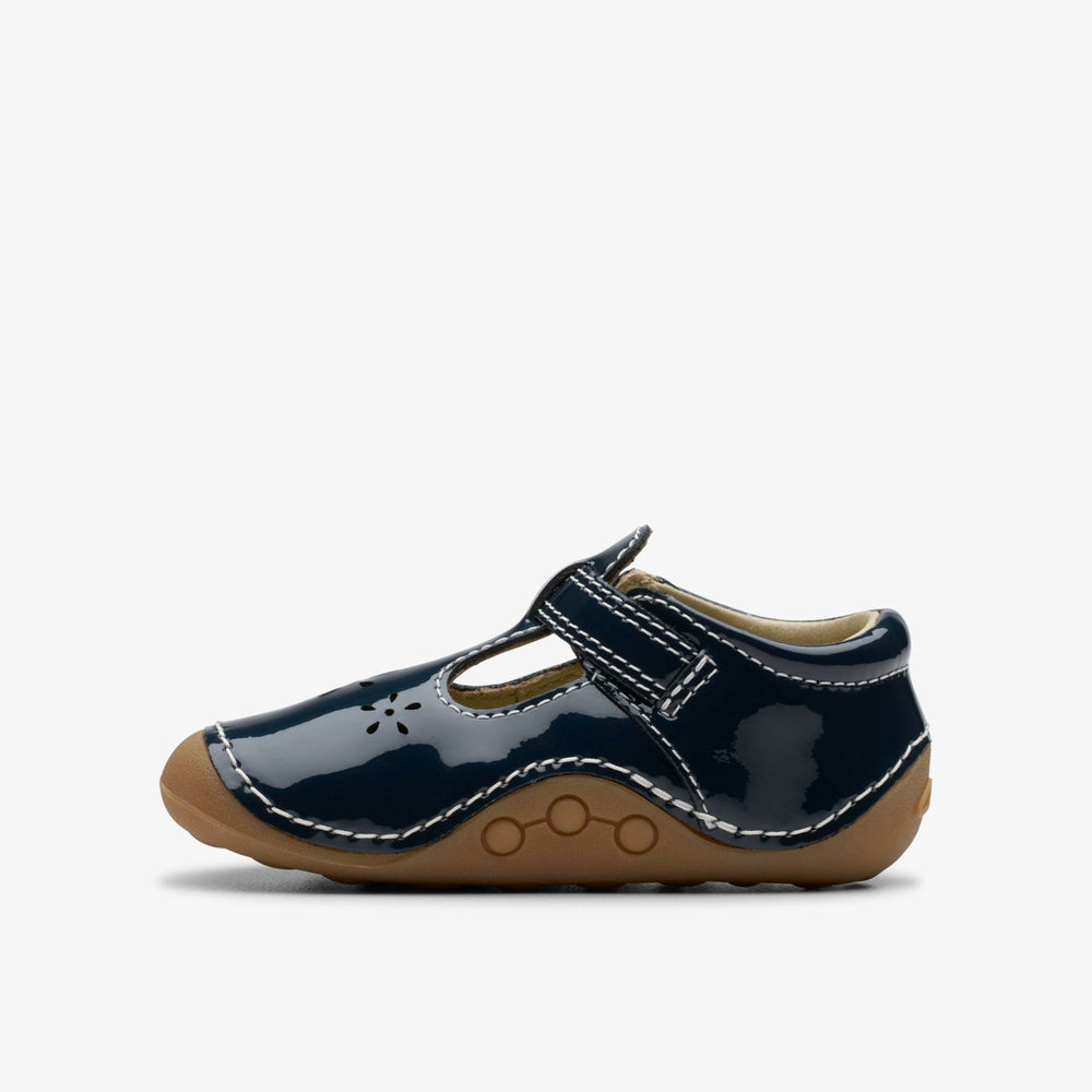 Tiny Skip Toddler Navy Patent | Clarks discount - Kids