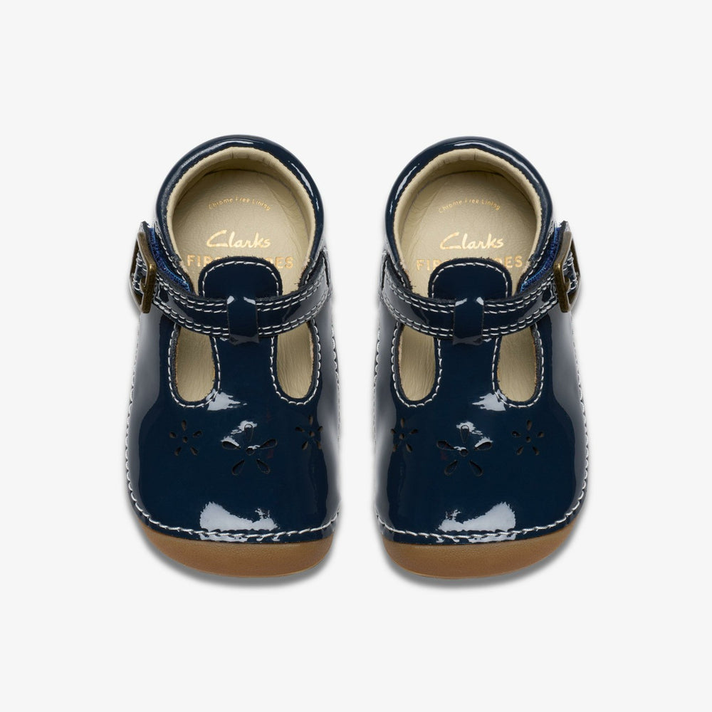 Tiny Skip Toddler Navy Patent | Clarks discount - Kids