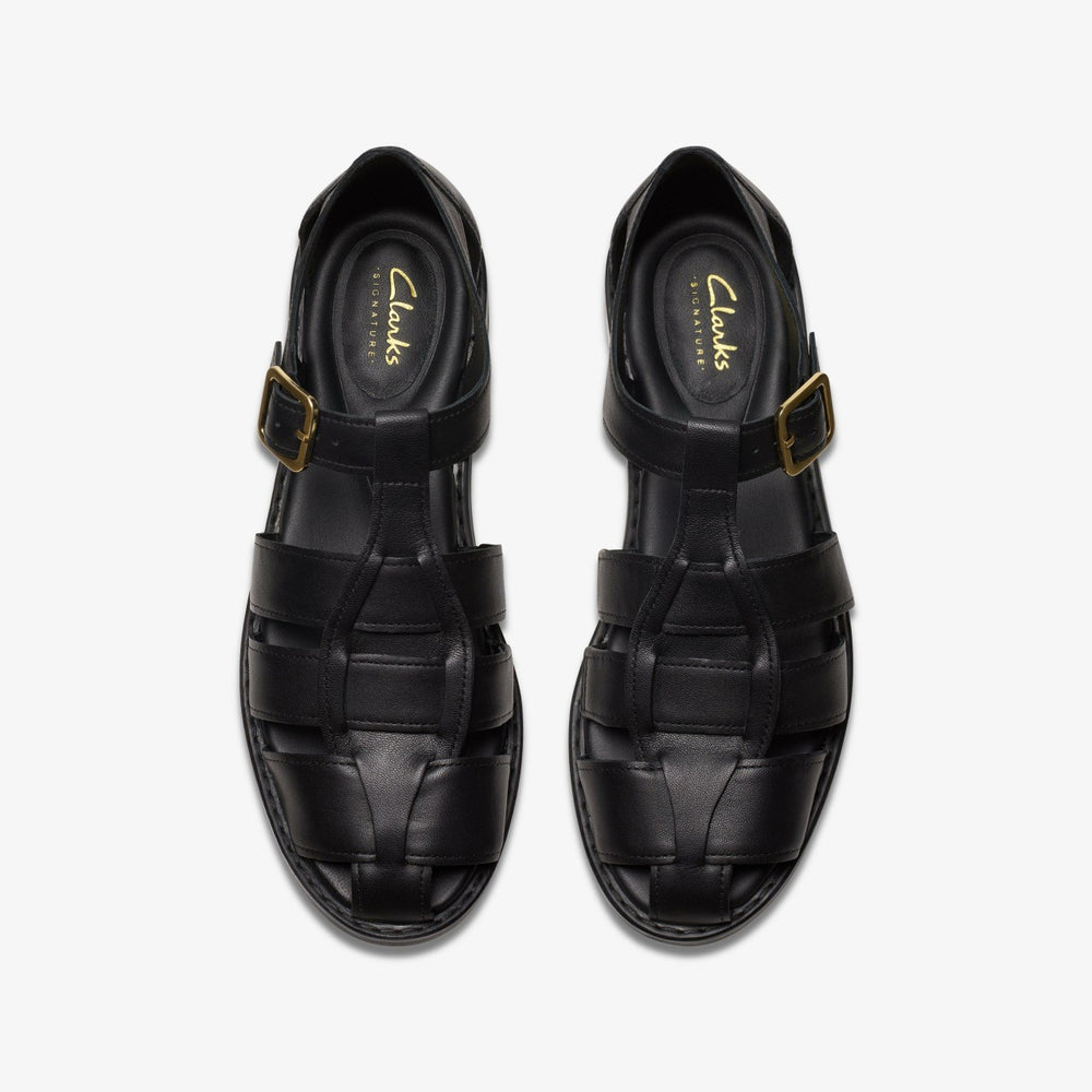 Hana Sun Black Leather | Clarks online - Women