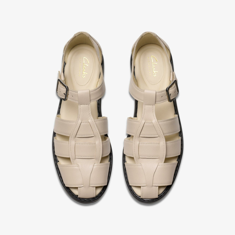 Hana Sun Off White Leather | Clarks discount - Women