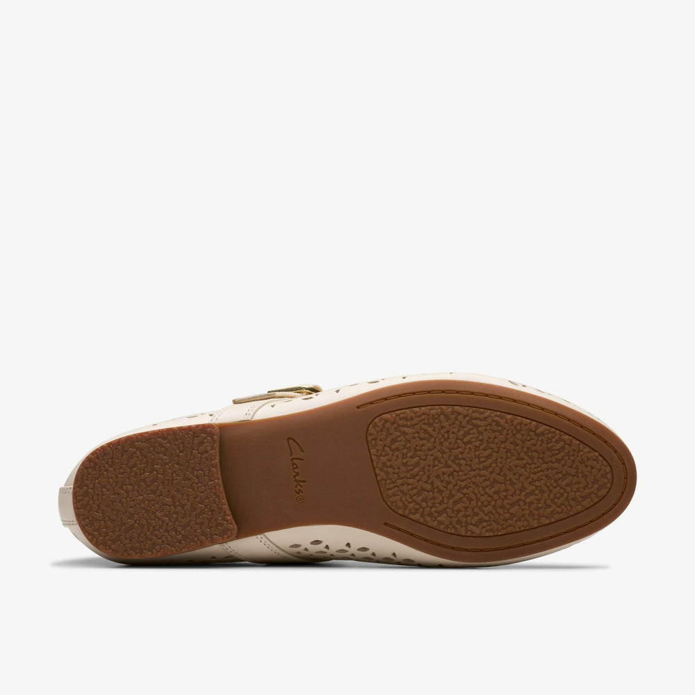 Fawna Jane Cream Leather | Clarks for sale - Women