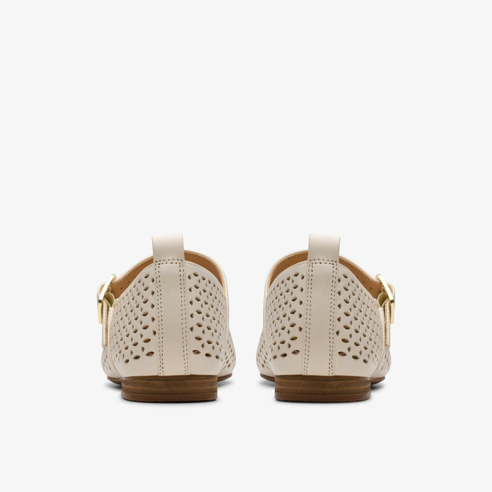 Fawna Jane Cream Leather | Clarks for sale - Women