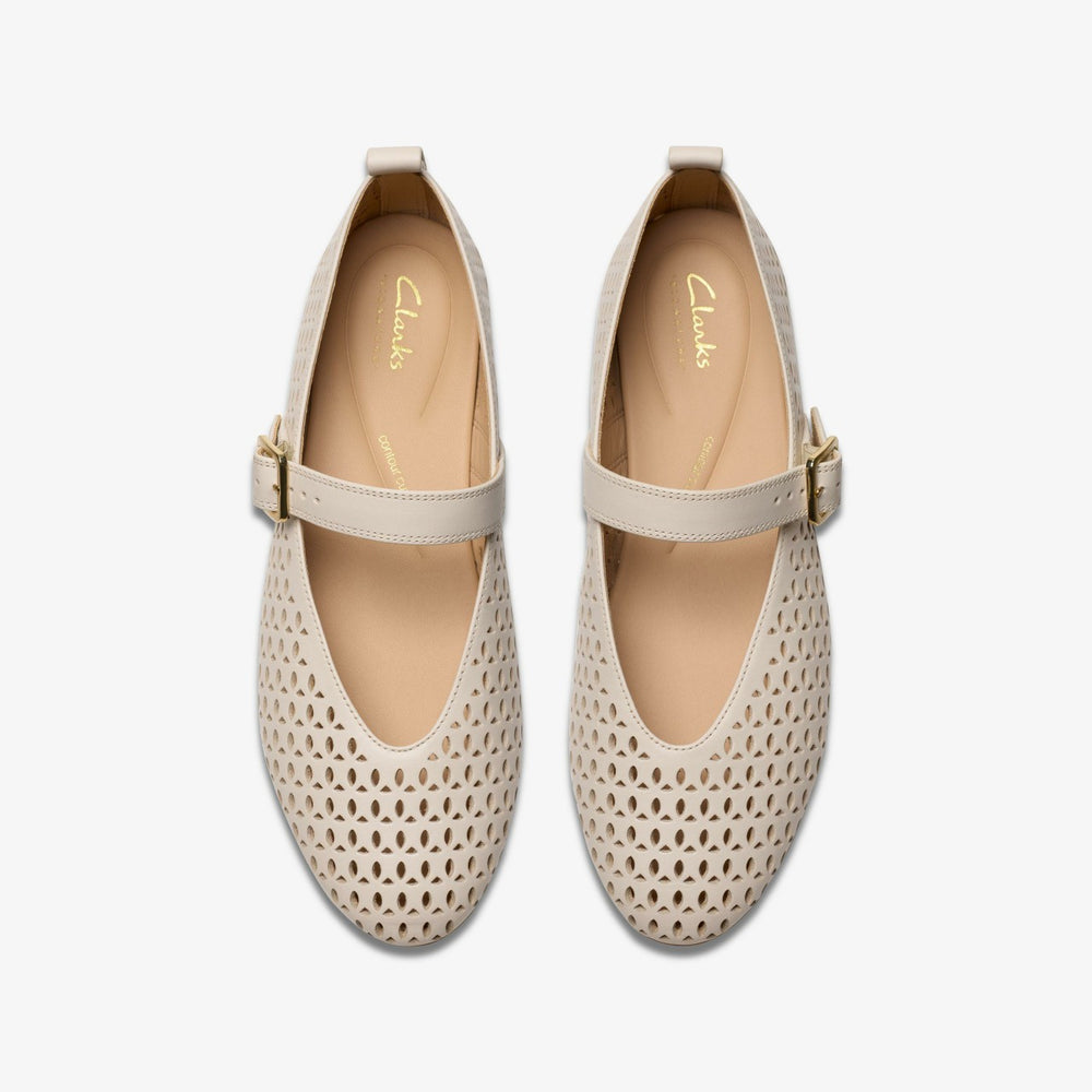 Fawna Jane Cream Leather | Clarks for sale - Women