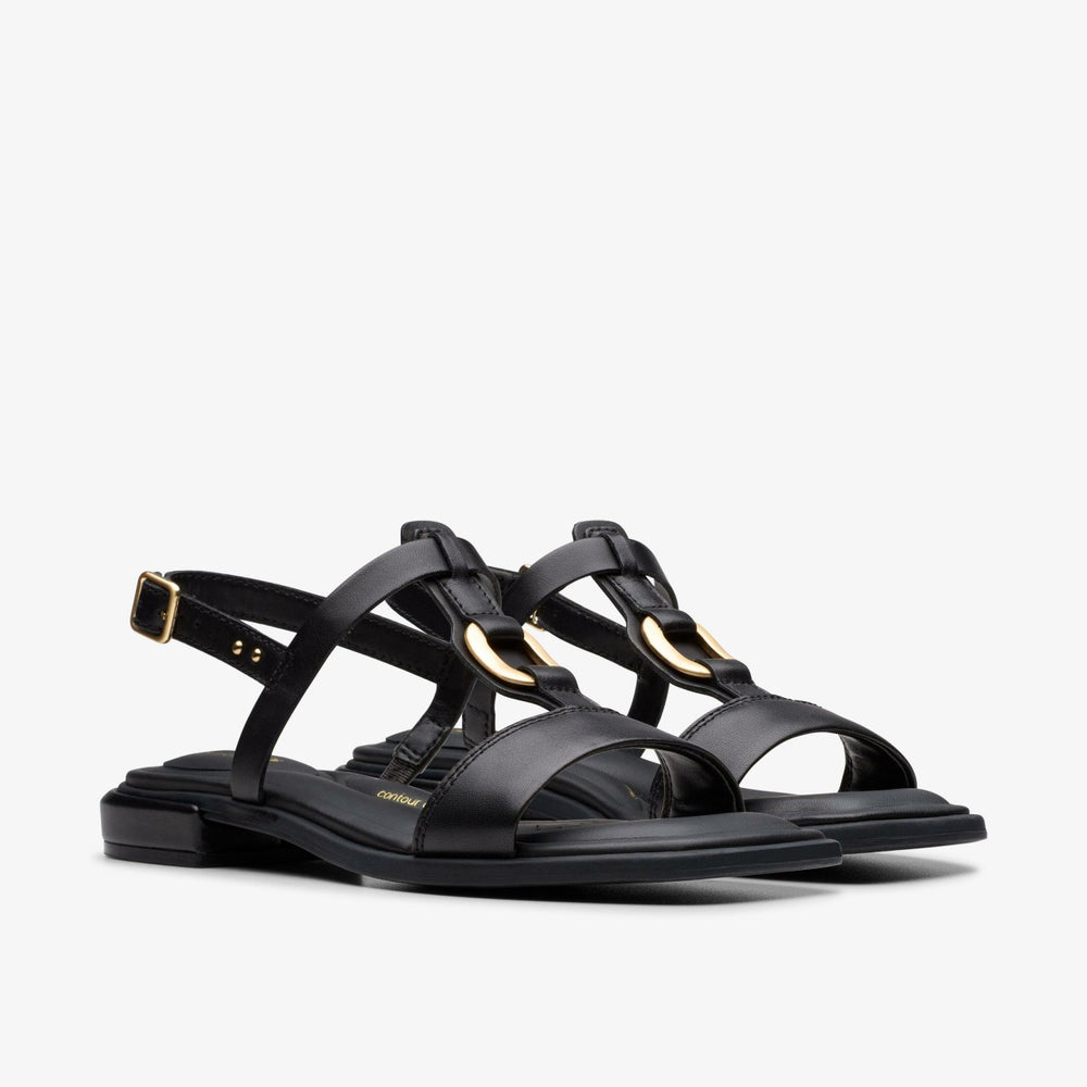 Ariany Sling Black Leather | Clarks outlet - Women