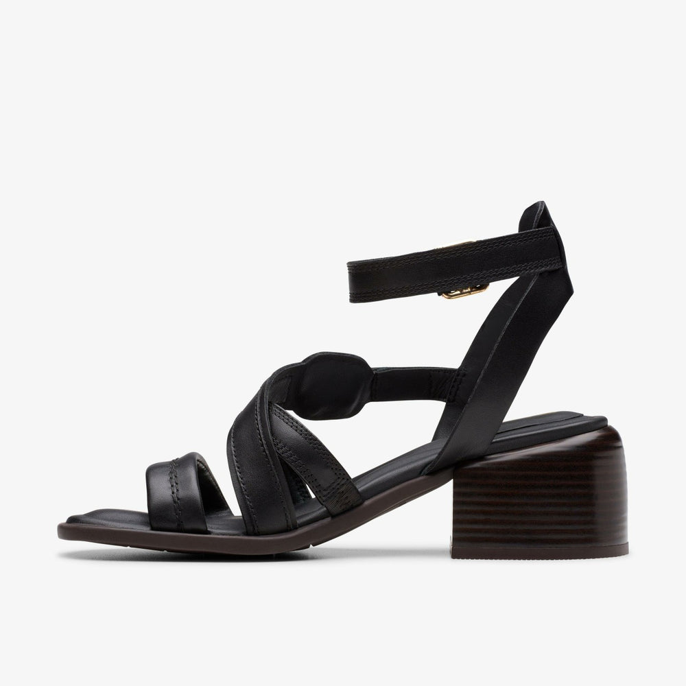 Morwyn Strap Black Leather | Clarks for sale - Women