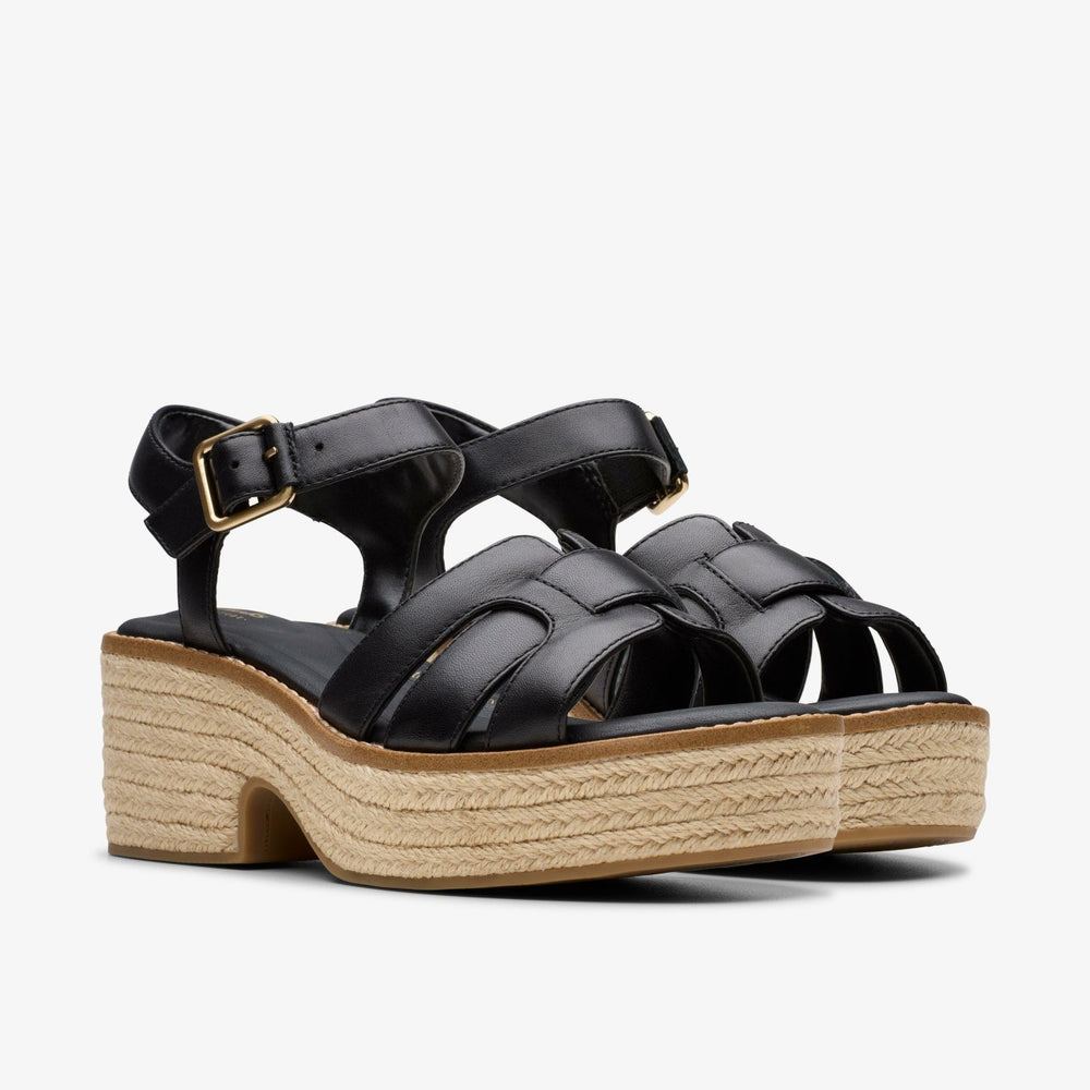 Coledale Strap Black Leather | Clarks discount - Women
