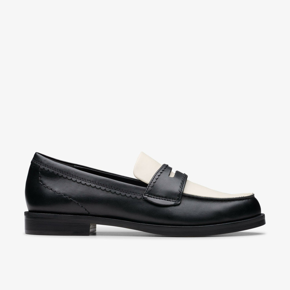 Straven Edge Black Combination Leather | Clarks discount - Women