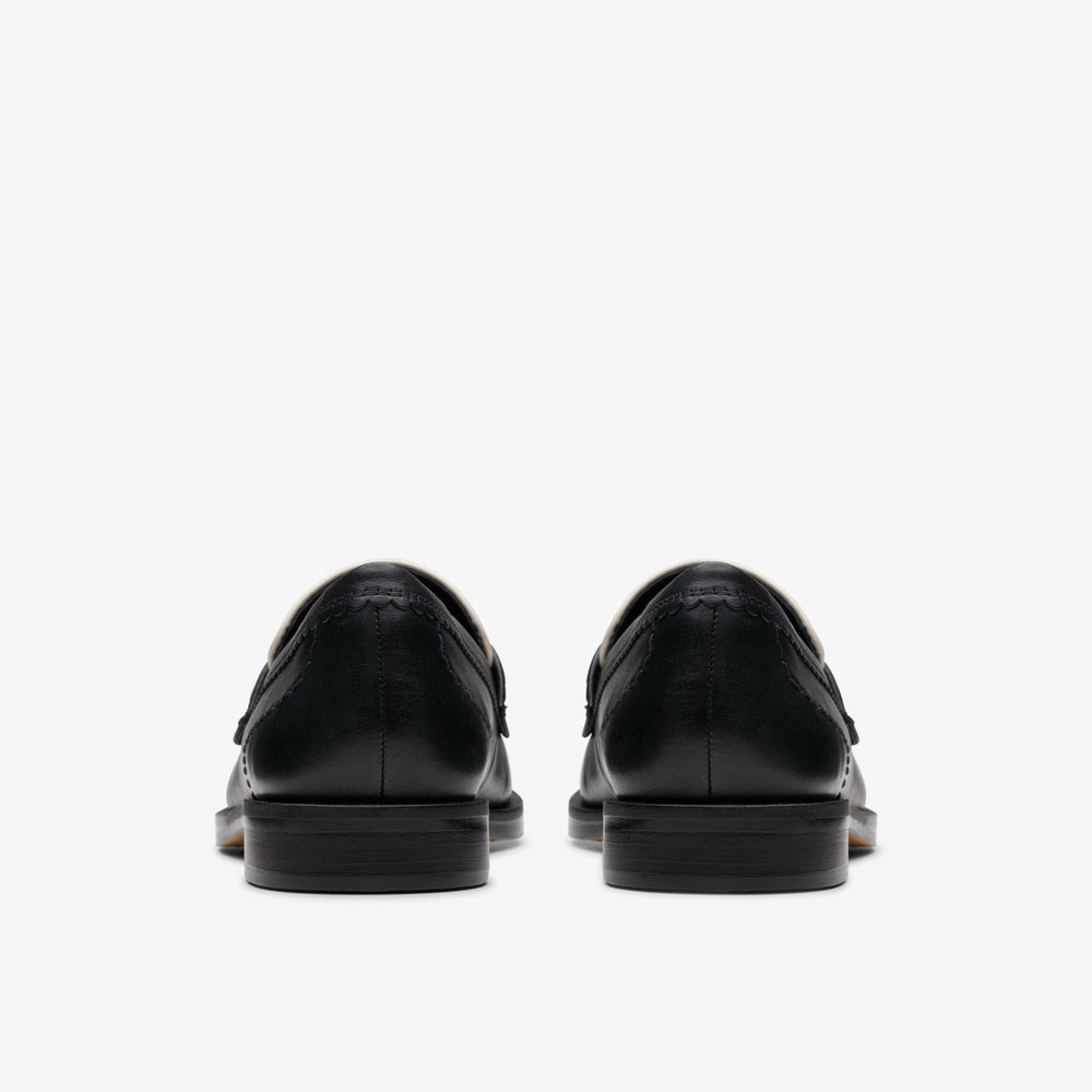 Straven Edge Black Combination Leather | Clarks discount - Women