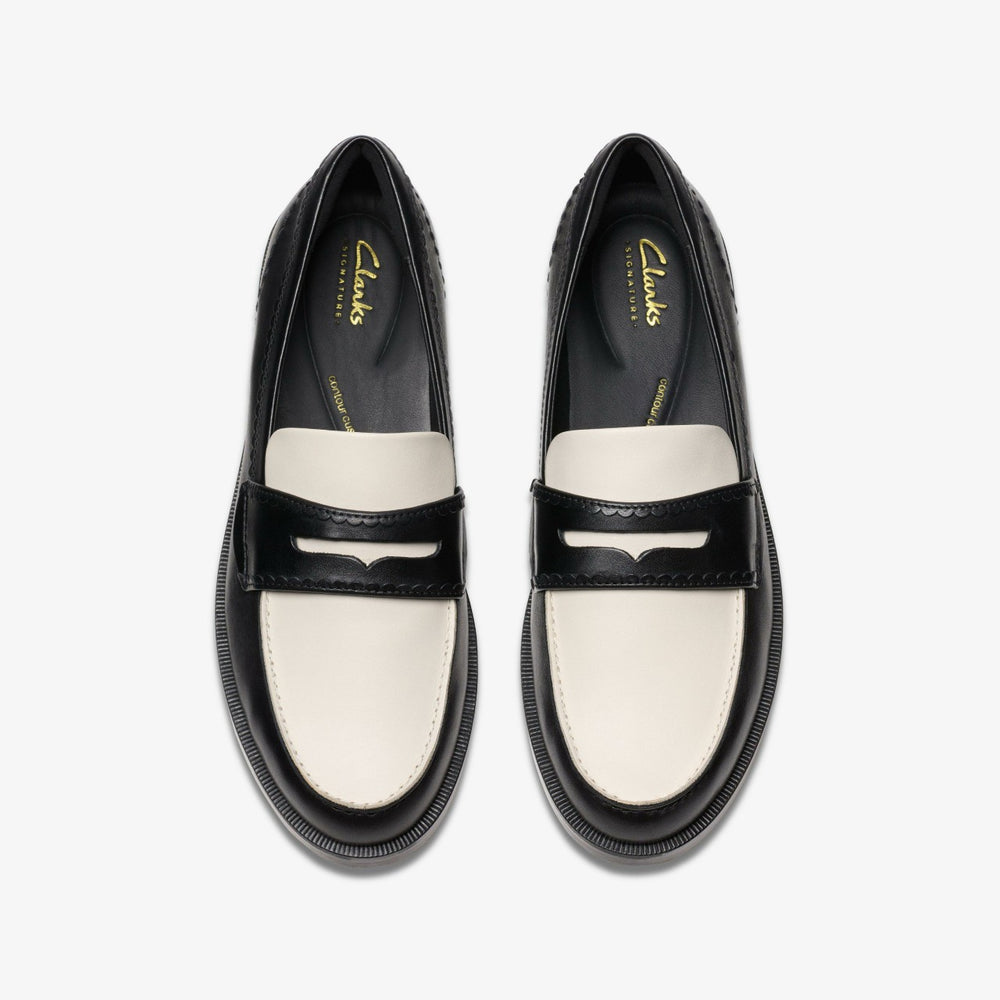Straven Edge Black Combination Leather | Clarks discount - Women