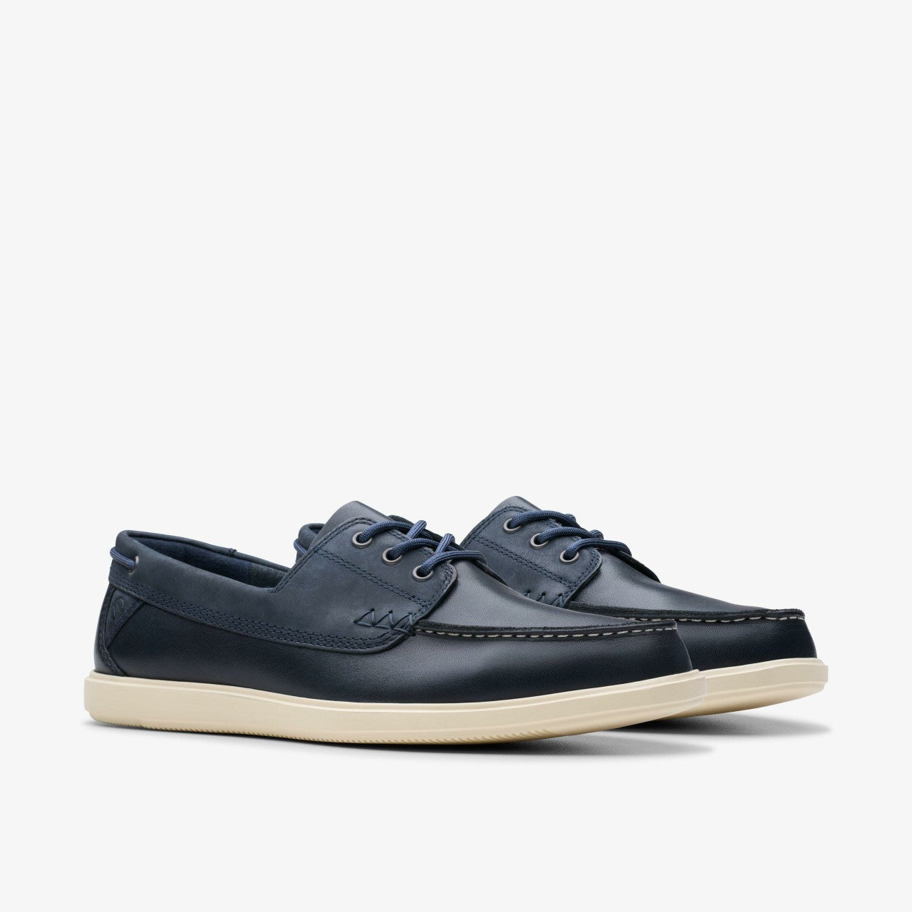 Bratton Boat Navy Leather | Clarks on Sale - Men