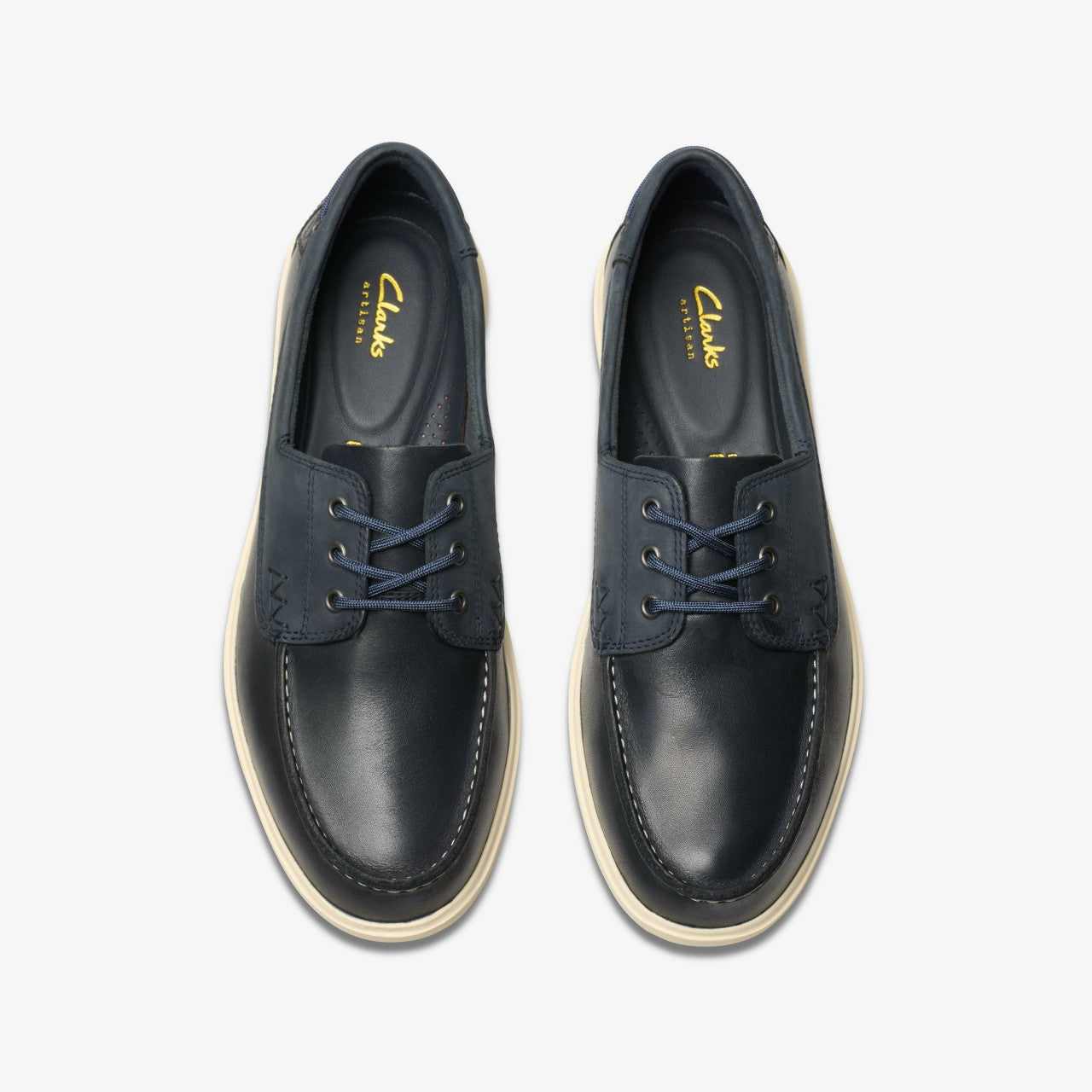 Bratton Boat Navy Leather | Clarks on Sale - Men