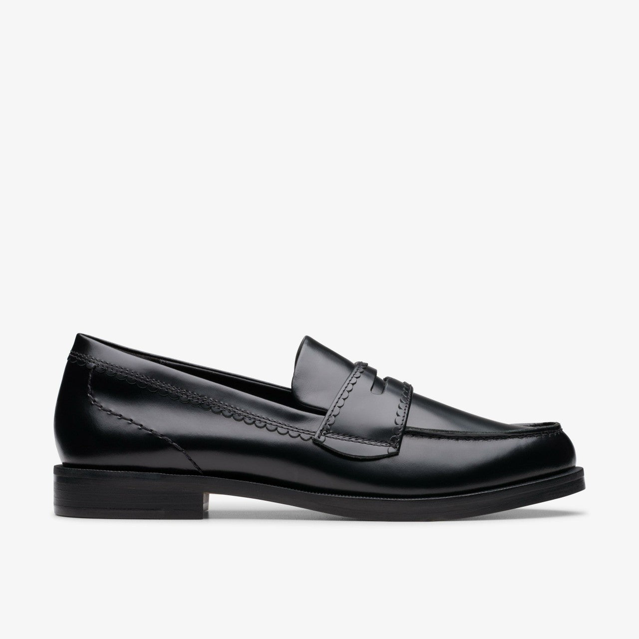 Straven Edge Black Leather | Clarks on Sale - Women