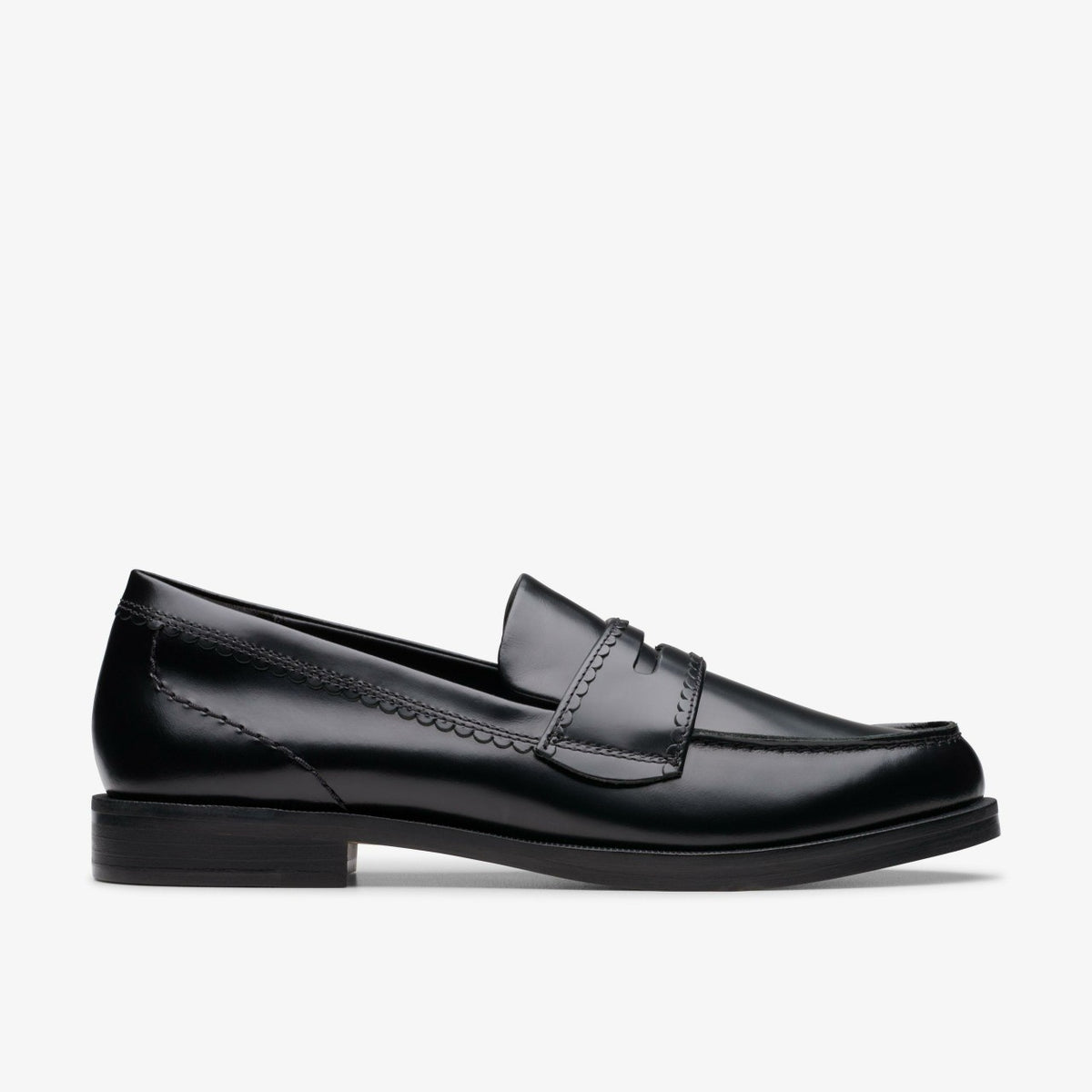 Straven Edge Black Leather | Clarks on Sale - Women