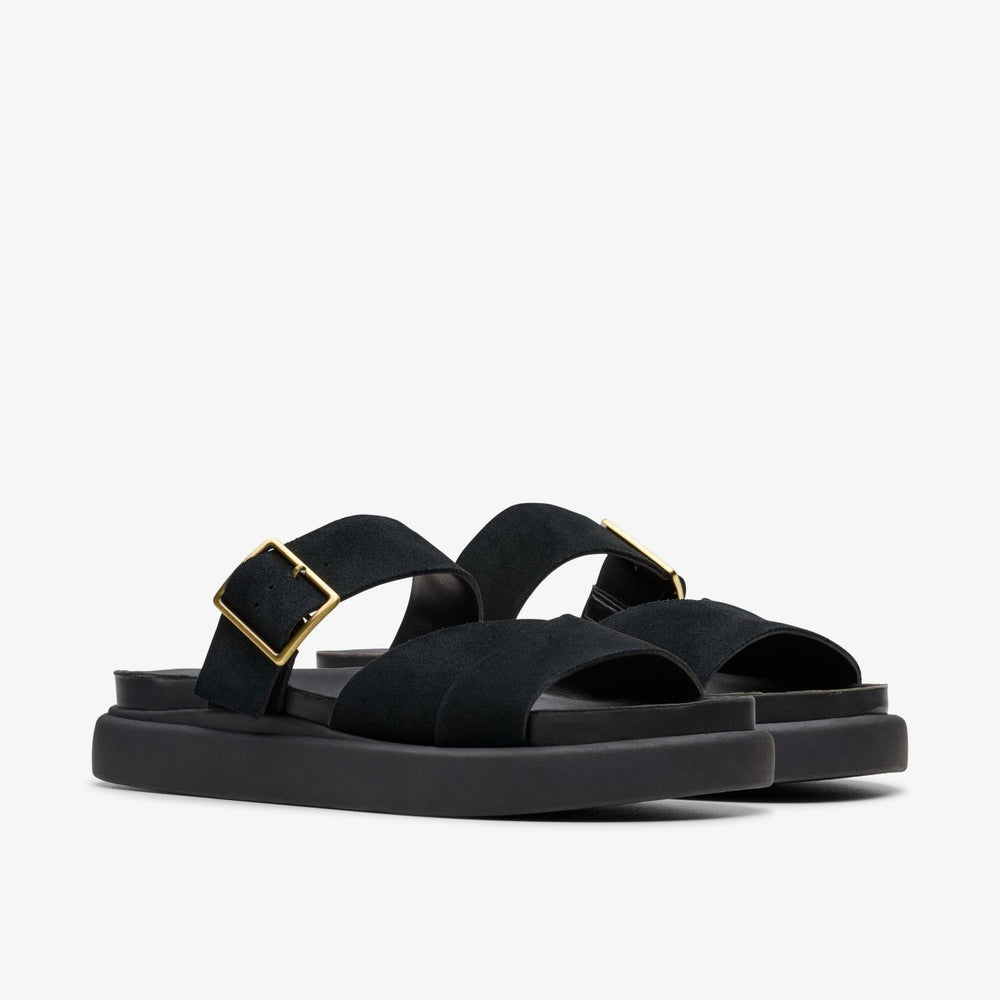 Aristella Mule Black Suede | Clarks discount - Women