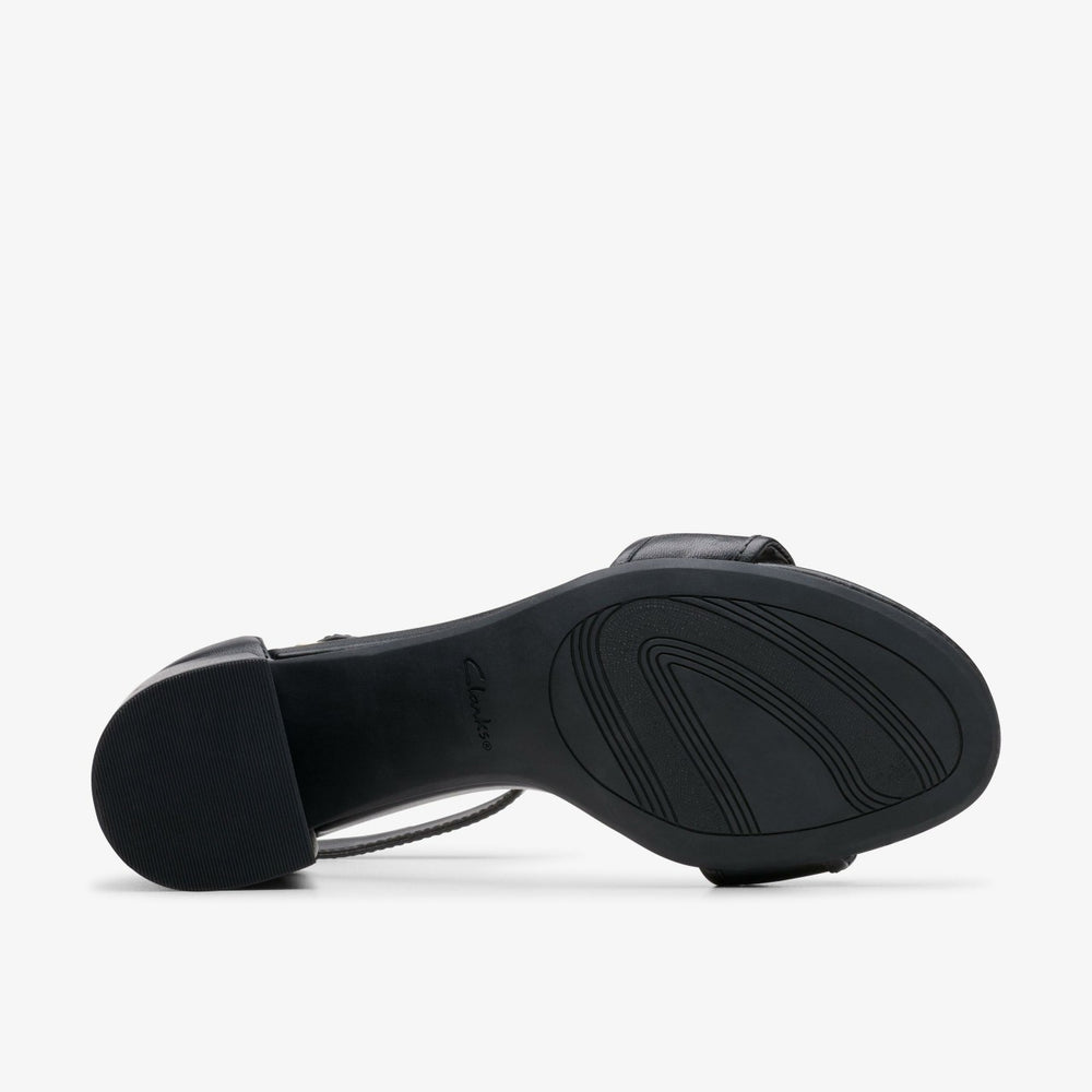 Ezoria Mae Black Leather | Clarks on Sale - Women