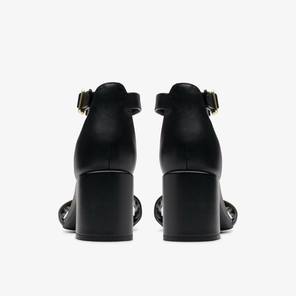 Ezoria Mae Black Leather | Clarks on Sale - Women