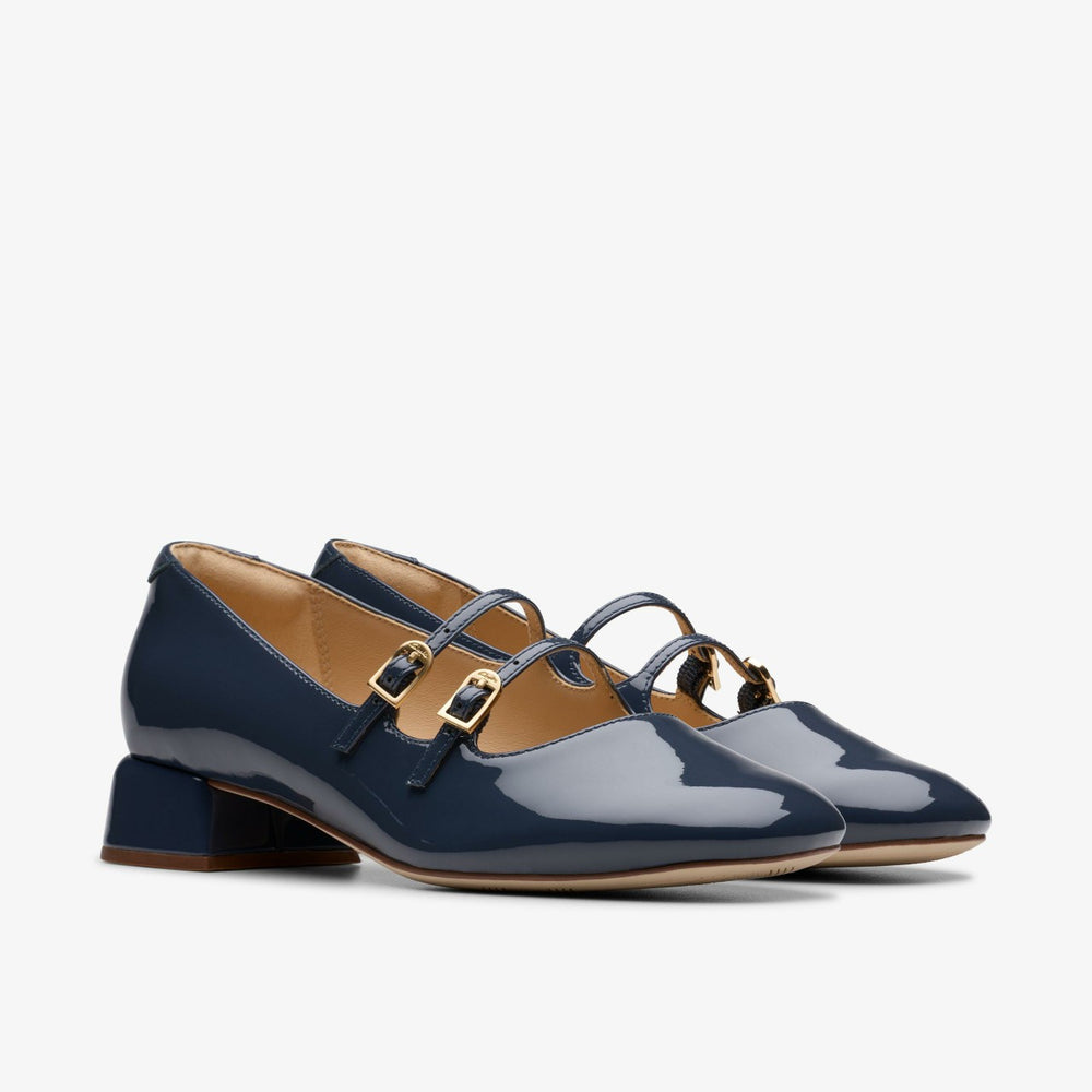 Daiss 30 Shine Navy Patent | Clarks outlet - Women