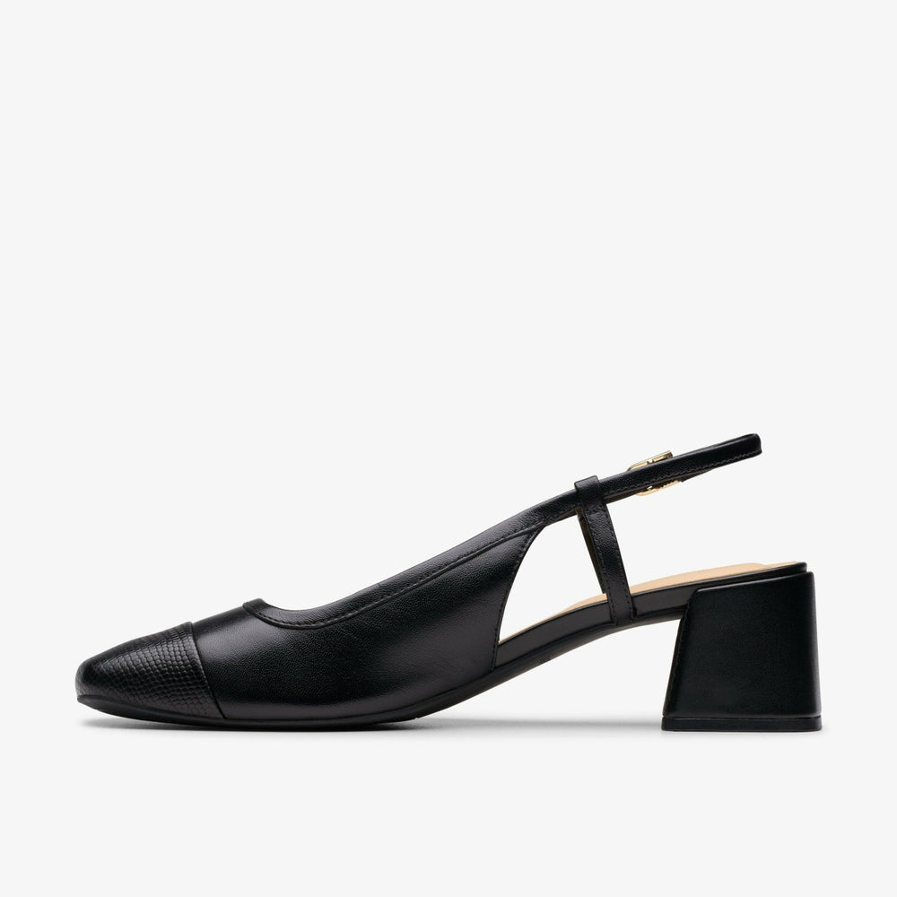 Nyta 45 Sling Black Combination Leather | Clarks online - Women