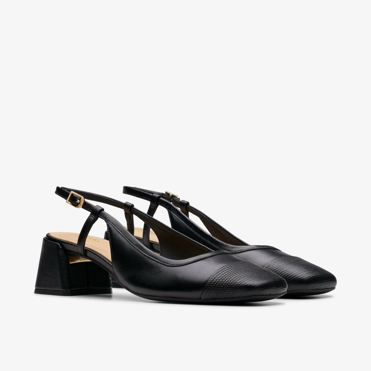 Nyta 45 Sling Black Combination Leather | Clarks online - Women