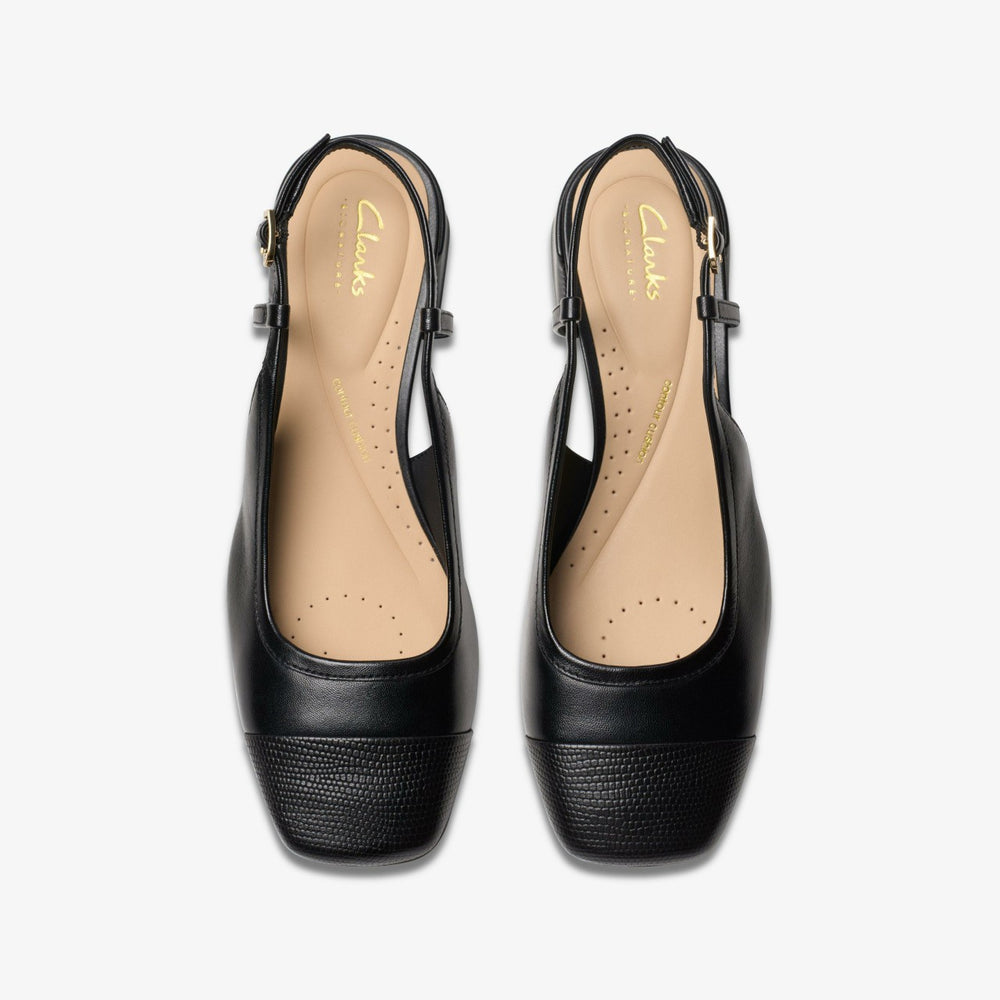 Nyta 45 Sling Black Combination Leather | Clarks online - Women
