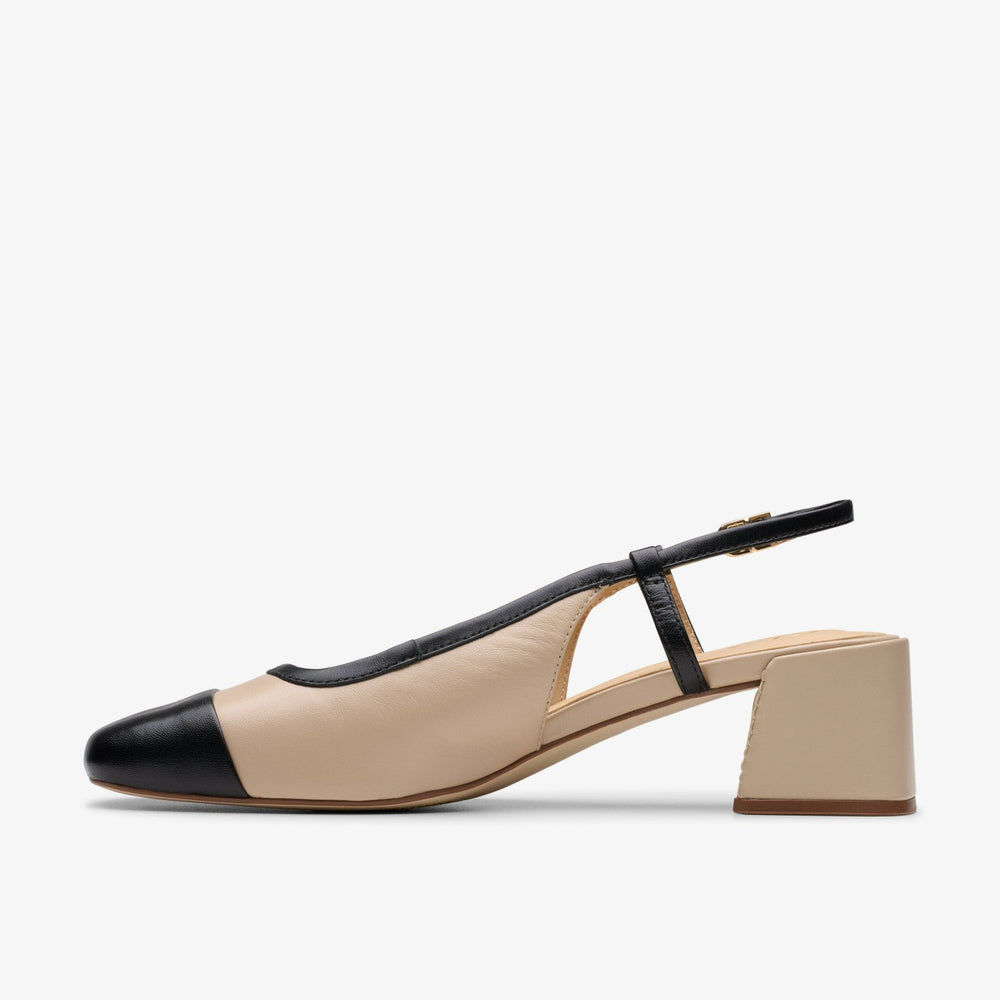Nyta 45 Sling Sand Combination Leather | Clarks discount - Women
