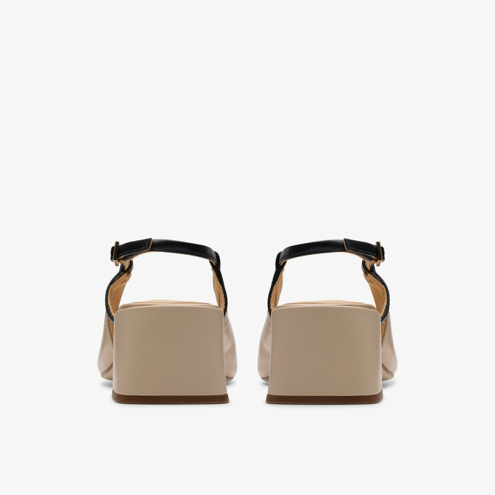 Nyta 45 Sling Sand Combination Leather | Clarks discount - Women