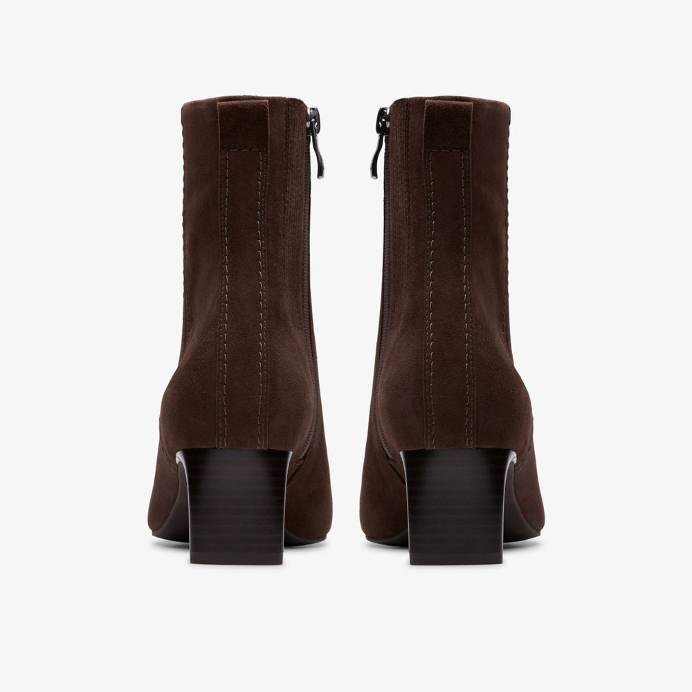 Edina Up Dark Brown Suede | Clarks online - Women